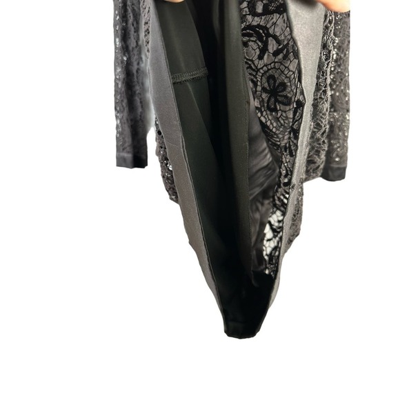 Hale Bob Crochet Long Sleeve Overlay Dress Black Gothic Fairy Witchy Whimsigoth - Picture 14 of 16